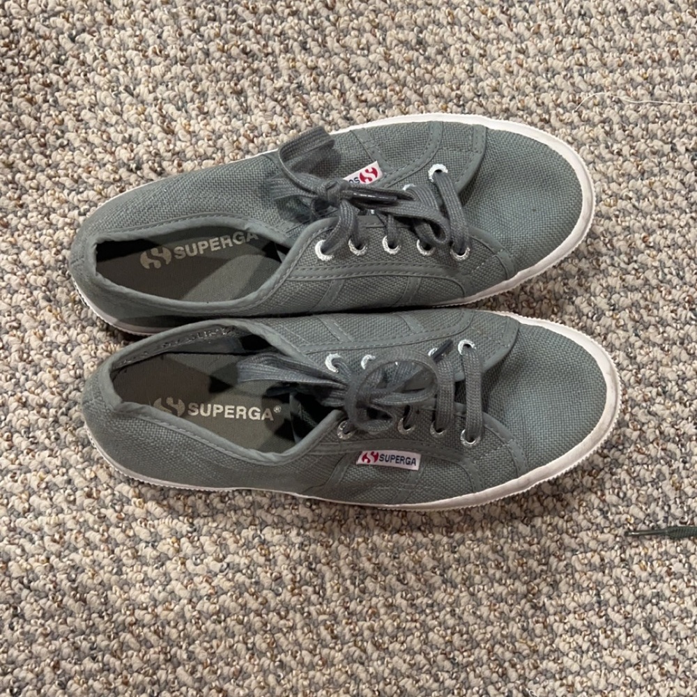 Superga greenish shoes!